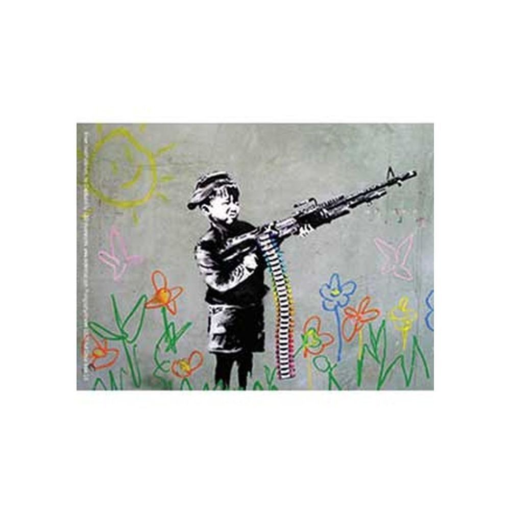 Banksy sticker Bank si-Crayon Shooter