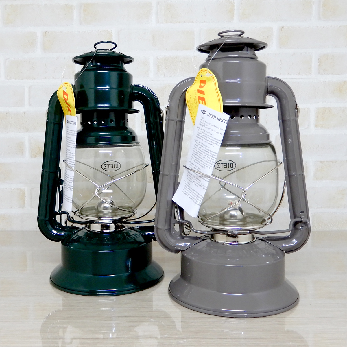 セット【送料無料】新品 Dietz #30 Little Wizard Oil Lantern Green & Grey 替芯付◇デイツ グリーン グレー ニッケル ハリケーンランタン