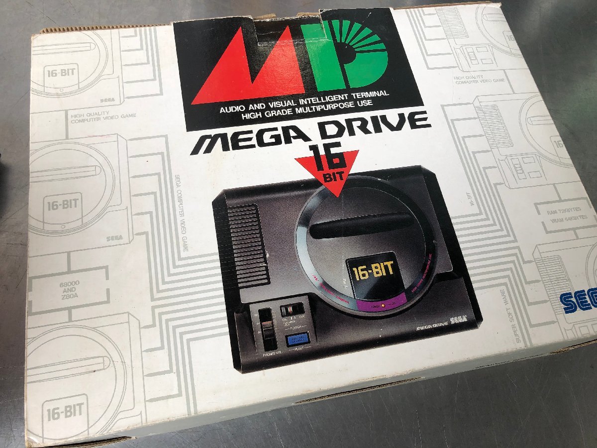 動作確認済 箱付 セガ/SEGA MEGA DRIVE/メガドライブ　16BIT　本体 ソフト　現状品_画像6