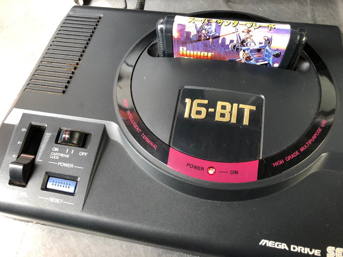 動作確認済 箱付 セガ/SEGA MEGA DRIVE/メガドライブ　16BIT　本体 ソフト　現状品_画像3