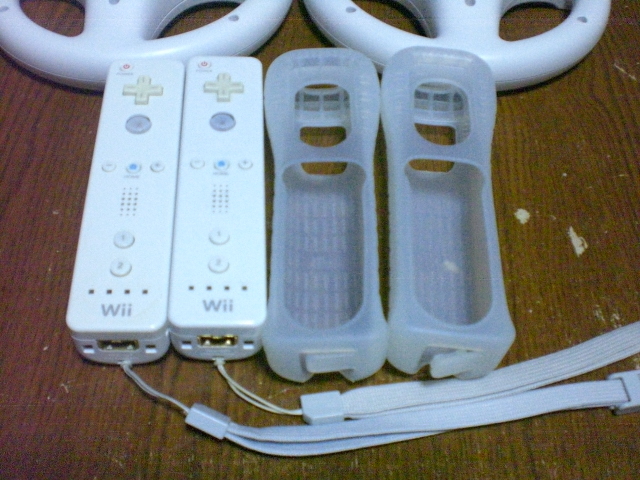 HRJ052【送料無料 即日配送 動作確認済】Wii マリオカート　ハンドル　リモコン ジャケット　ストラップ2個セット　任天堂 Nintendo