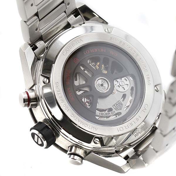美品【TAG HEUER】カレラ クロノ CAR201 ブラウンセラミックベゼル SSブレス 自動巻き 保証書カード/純正箱付き タグホイヤー_画像4