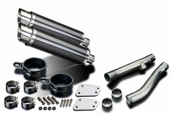 DELKEVIC スリップオンカーボンマフラー★YAMAHA XJR1300 / SP 1998-2007 350mm KIT2680