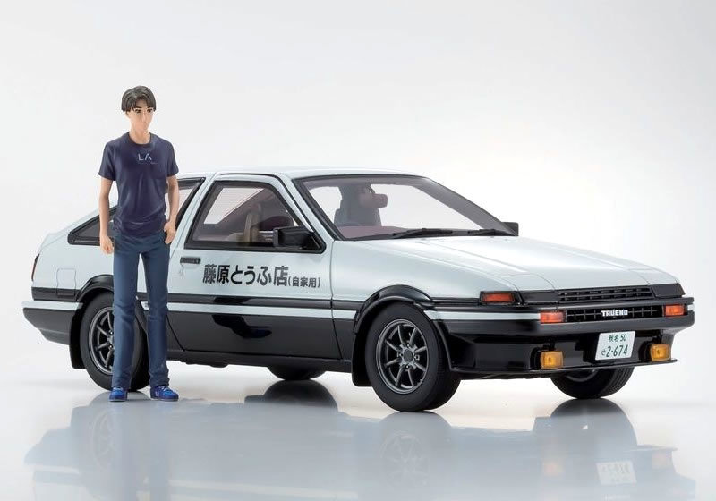 頭文字D イニシャルD トヨタスプリンタートレノ AE86 ラジコンカー 藤原拓海 1/28 電動RCカー インドア ドリフトレース アニメ インテリア_画像4