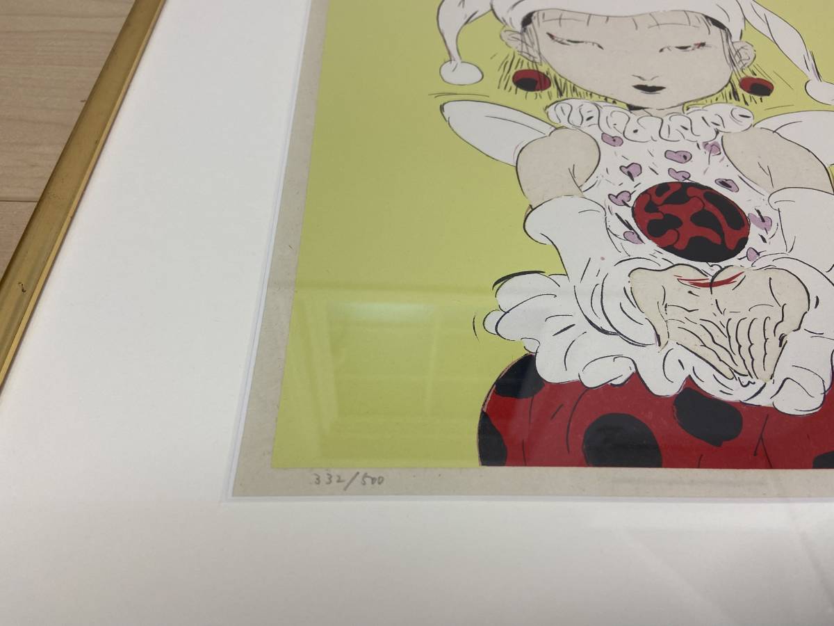 天野喜孝 ピエロ リトグラフ シリアルナンバー入り 限定 版画 印入り