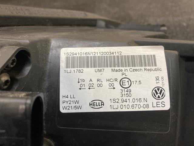 VW アップ！ DBA-AACHY 右ヘッドライト Ｈ25　点灯確認済　ハロゲン　レベライザー付　☆画像参照☆　_画像3