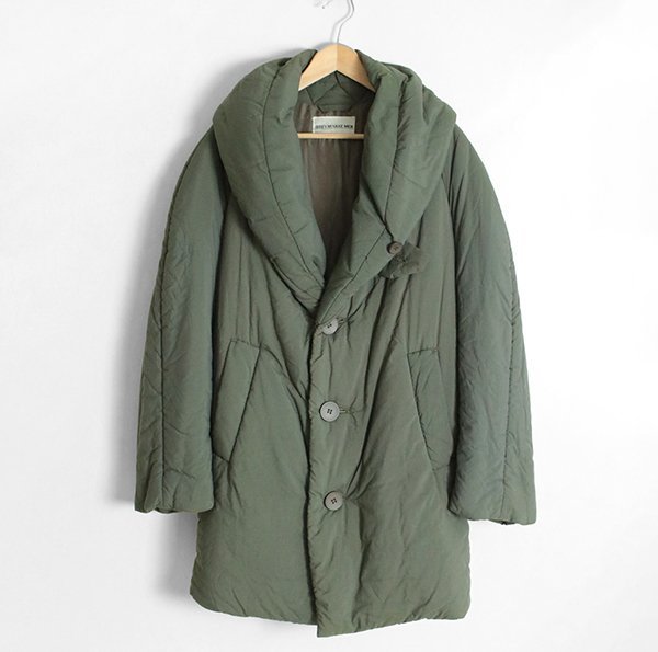☆90s ISSEY MIYAKE MEN ◇ダウンコート オリーブ Mサイズ ショール