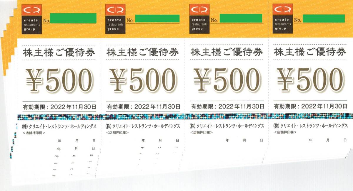 ☆最新 クリエイト・レストランツ株主優待券12000円分☆ bpbd