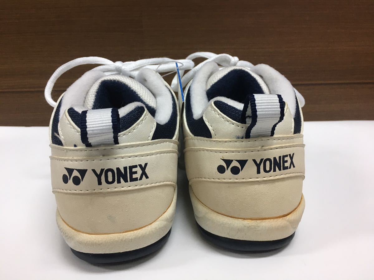  unused! YONEX Yonex badminton shoes 21.5cm white × navy SHB-571 tag attaching small size 