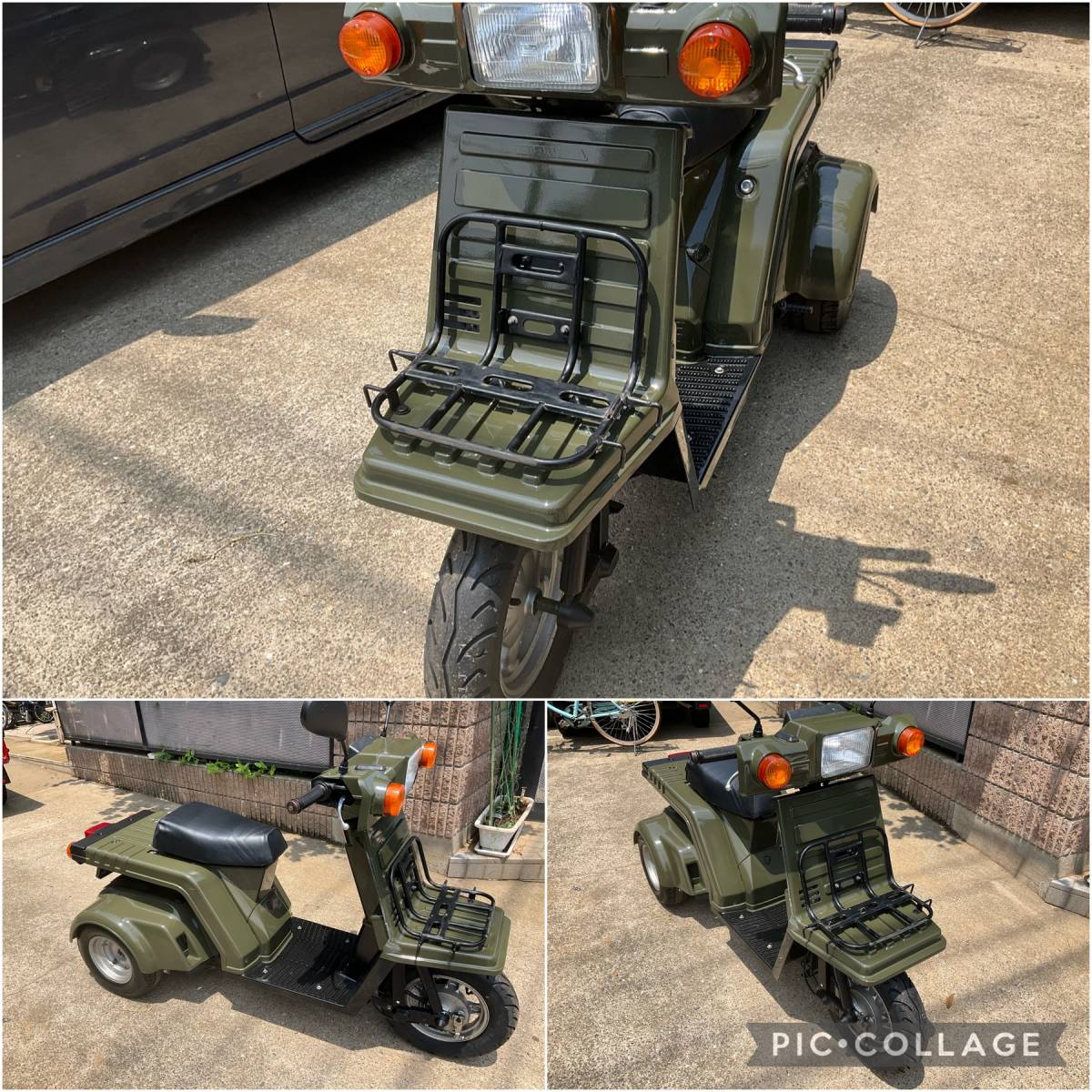 ホンダ ジャイロX TD02-11番台 4ストタイプ モスグリーン全塗装 ホンダ ジャイロX TD02-11番台 4ストタイプ モスグリーン全塗装