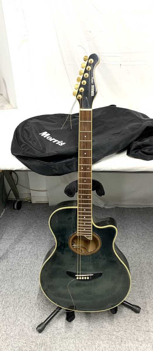 弦切れ有り YAMAHA ヤマハ APX-8S エレアコギター ブラック系 現状品 全長約103cm カ4_画像1