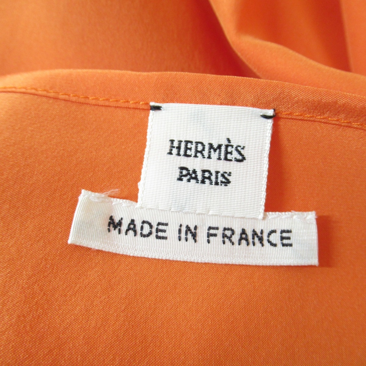 HERMES エルメス 半袖シャツ 半袖シャツ オレンジ系 シルク | incalake.com