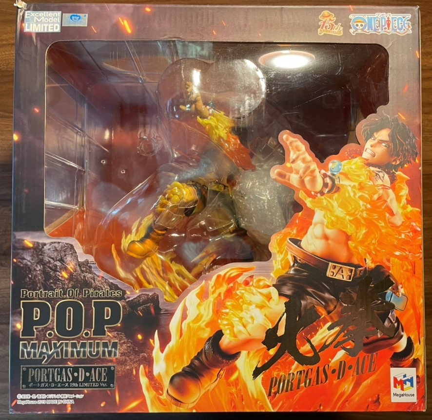 1円スタート 中古 箱あり メガハウス Portrait.Of.Pirates NEO-MAXIMUM ポートガス・D・エース 15th LIMITED Ver. ワンピース _画像1