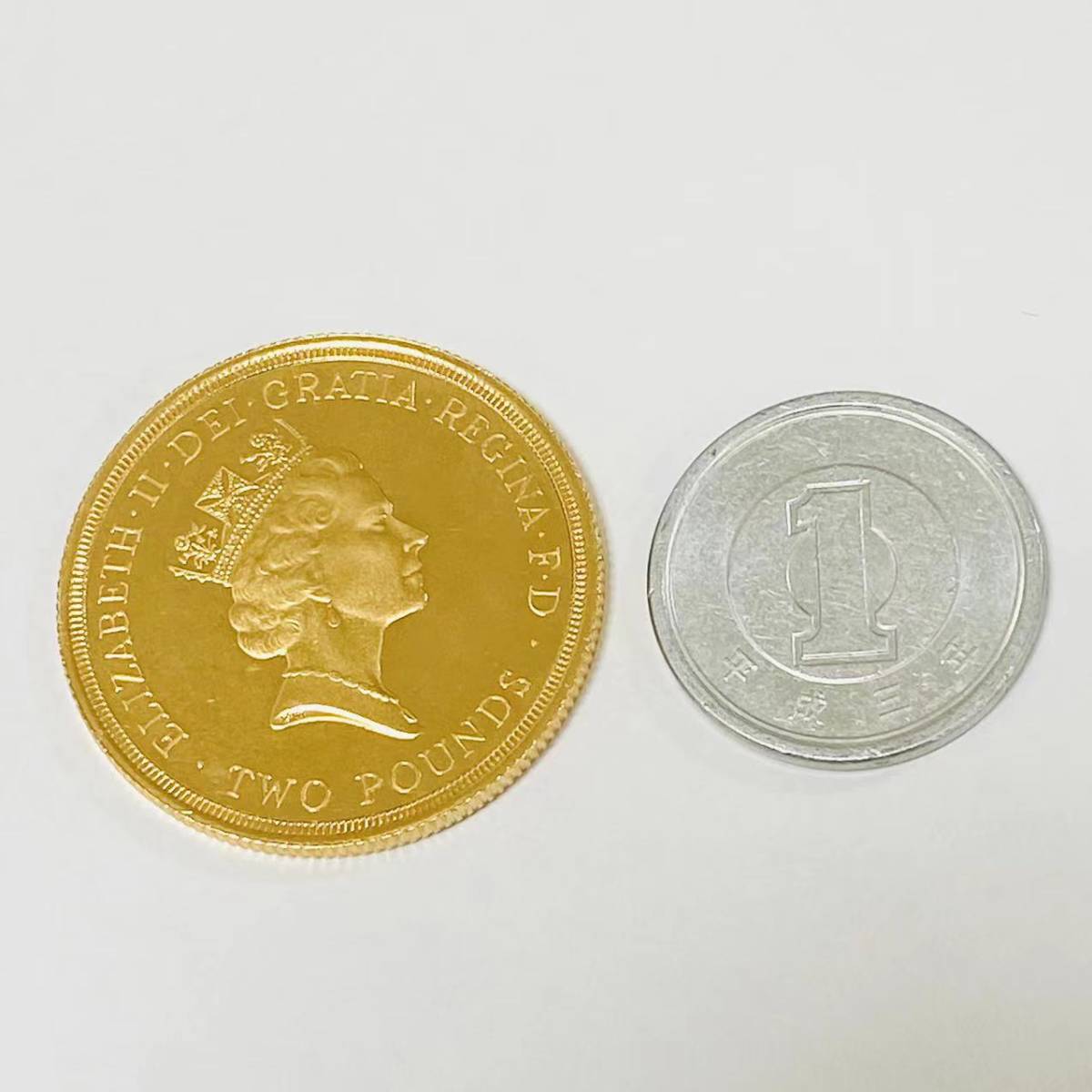 エリザベス2世 金貨 イギリス 美品 1986年 22金 15.9g イエローゴールド コイン GOLD コレクション 美品_画像3