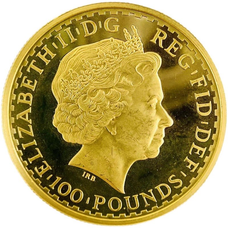 ブリタニア 女神 金貨 BRITANNIA 2010年 34.5g K22 イエローゴールド 22金 エリザベス2世 イギリス コレクション Gold 美品_画像2