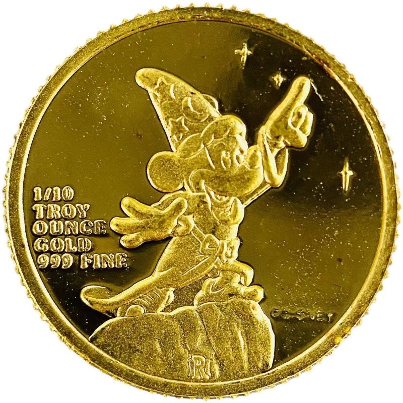 返品不可】 1987 ディズニー ミッキーマウス 1/4オンス 旧貨幣/金貨 