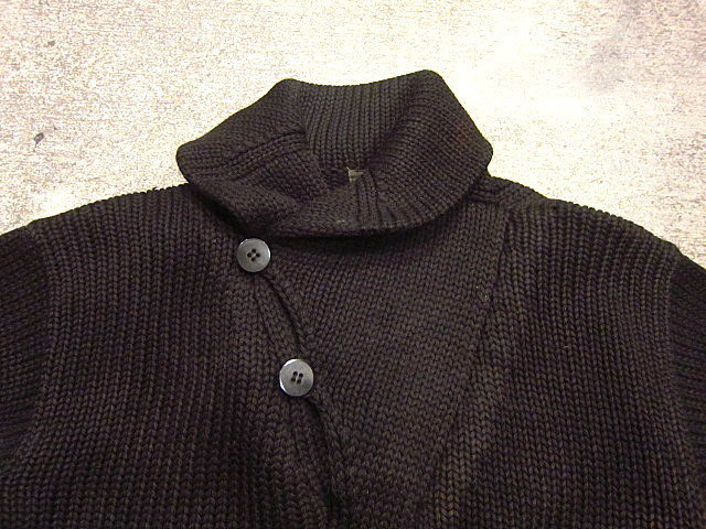 ビンテージ30's40's●Jantzenショールカラーローゲージセーター黒●odst 1930s1940sメンズニットウール_画像5