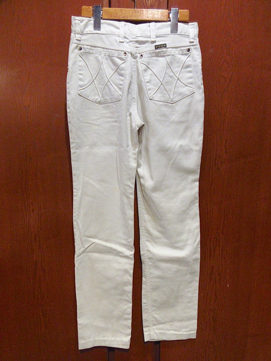 Vintage 70\'s*Wrangler Kids cotton strut pants white absolute size W71cm*220520r1-k-pnt-ot old clothes Wrangler child clothes bottoms USA made 