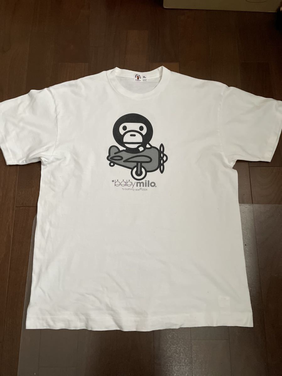 A BATHING APE BAPE マイロ 初期Tシャツ XLサイズ アベイシングエイプ カモフラ BAPESTA 国旗 コラボ NIGO KAWS スター シャーク 限定_画像1