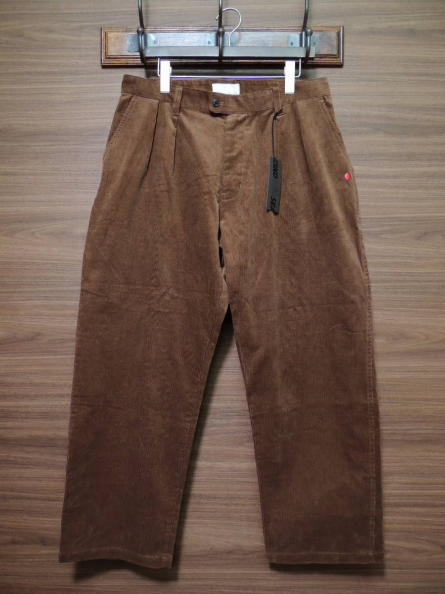 ★ 新品 同様 ウィンダンシー WIND AND SEA BALLOON CORDUROY PANTS コーデュロイ ツータック バルーン パンツ Lサイズ ブラウン