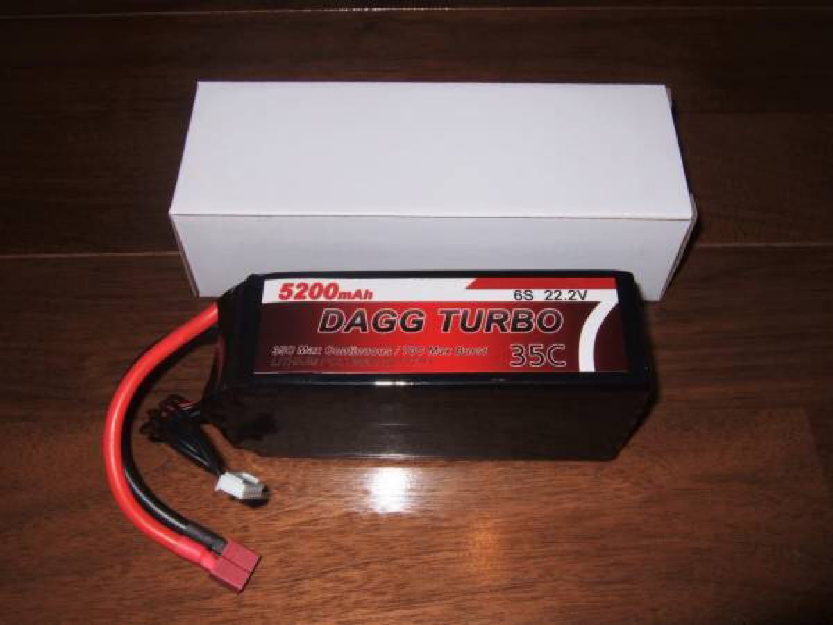 高性能！6セル DAGG TURBO 22.2V 5200mAh リポ