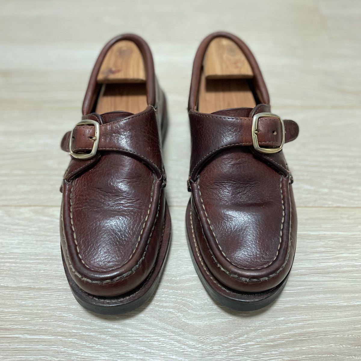 美品!ラッセルモカシン モンクストラップ8 1/2 ラッセルモカシン ヴィンテージ モンクストラップ(ラッセル