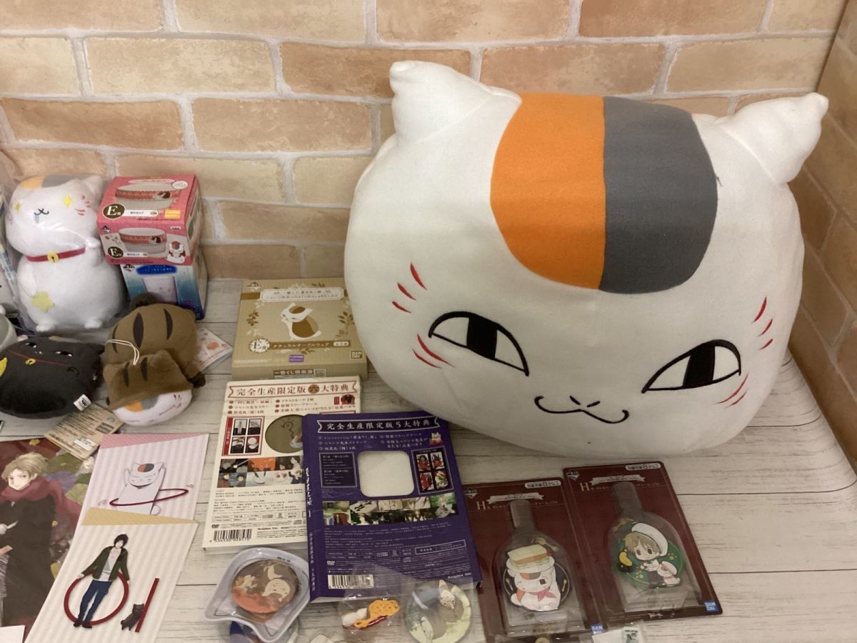 [ present condition ] Natsume's Book of Friends goods set sale cushion, soft toy, hand towel, can badge, Raver charm other 