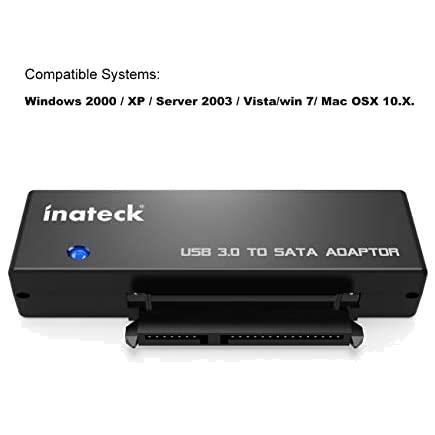 Inateck SATA - USB3.0変換ケーブル 2.5インチ/3.5インチハードディスクドライブ HDD/SSD用SATA変換アダプタ 電源アダプター付_画像3
