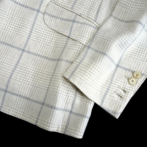 HACKETT LONDON ハケット 新品 最旬 定価8.2万 麻100％ チェック柄