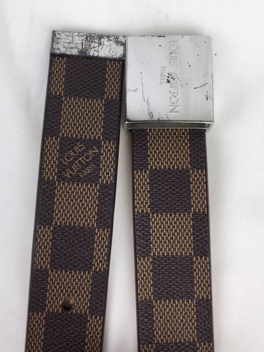 1円】 Louis Vuitton ルイヴィトン ベルト M6803 サンチュール・キャレ