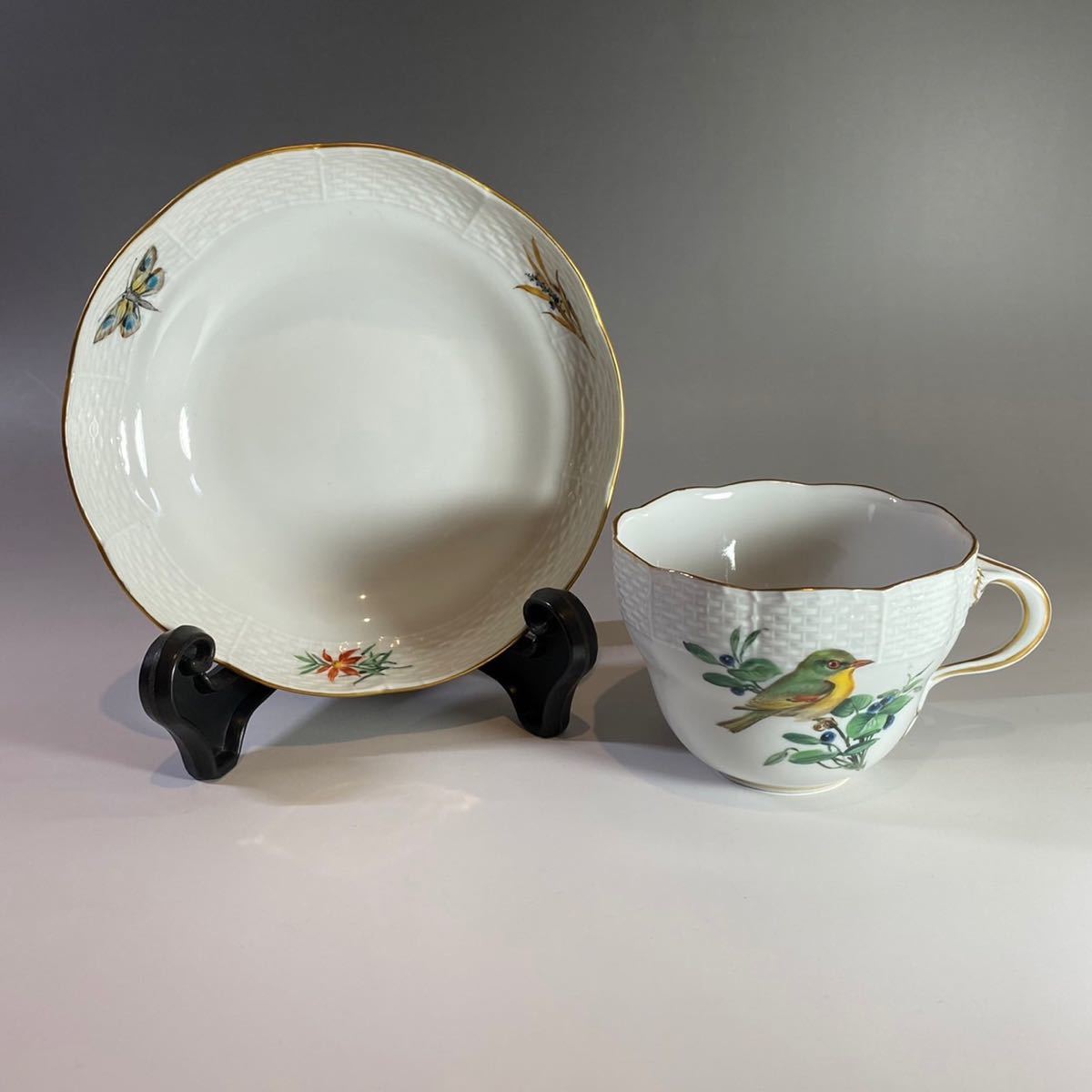 マイセン Meissen カップ&ソーサー エキゾチックバード 野鳥 小鳥
