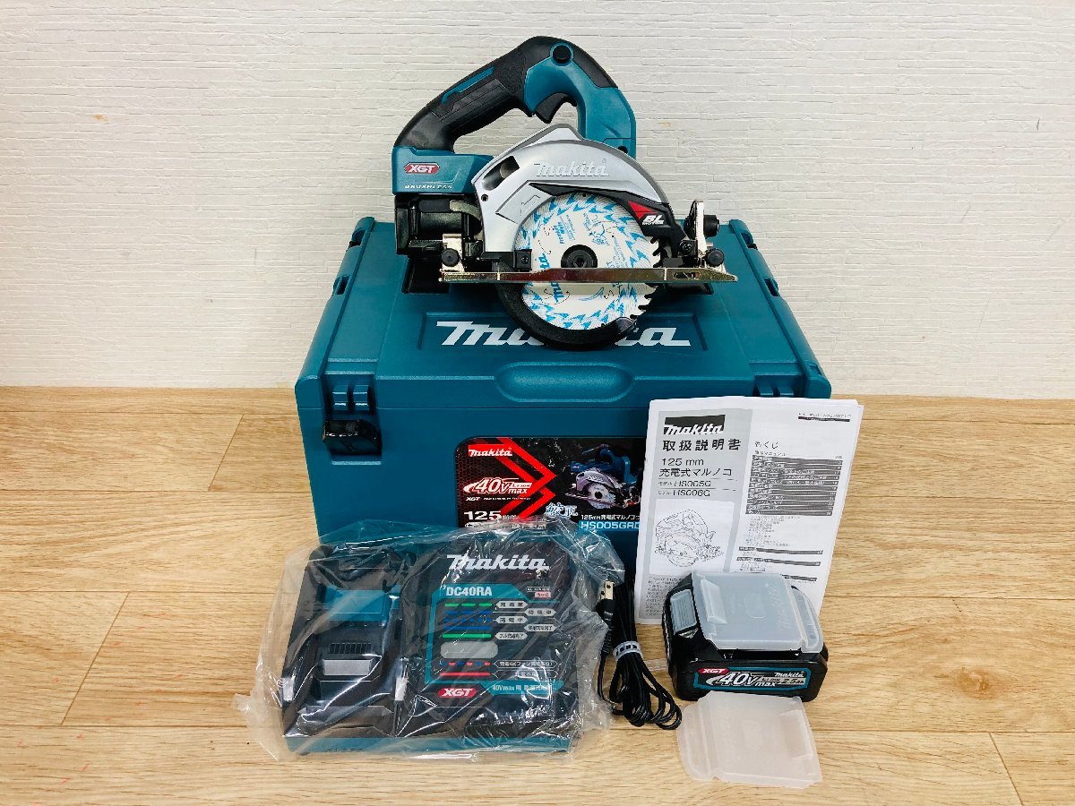 戸○1232 未使用品 makita マキタ 125mm 充電式マルノコ バッテリー2