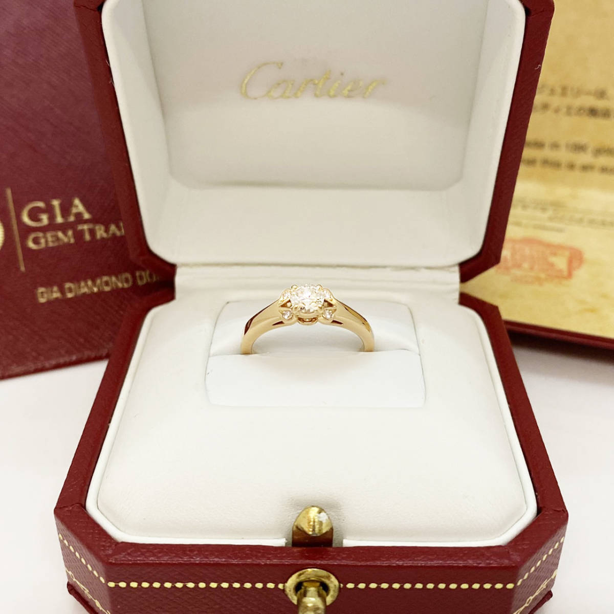 売り切り!☆カルティエ Cartier バレリーナ ソリテール K18PG 0.35ct