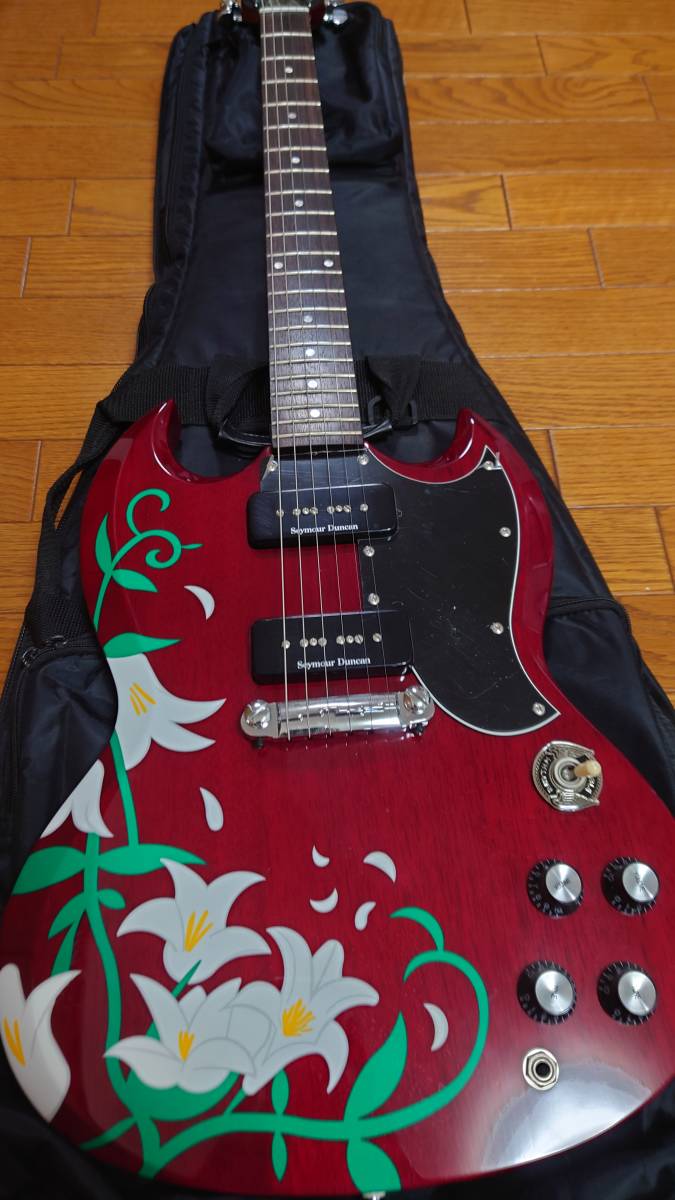 ESP×オーバードライブ キラキラ d2b コラボギターSG 紗里奈モデル