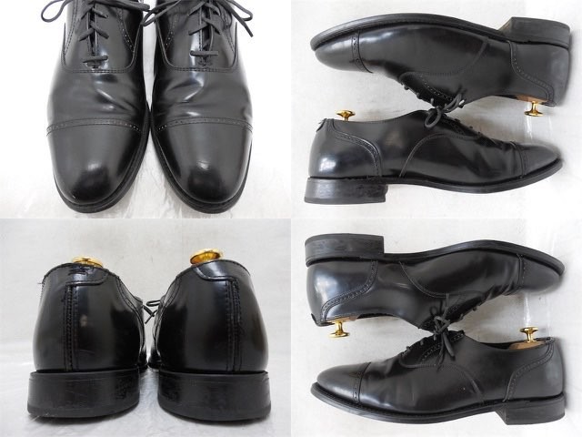 パンチドキャップトゥシューズ 靴 ブラック系 メンズ US 10.5D/ 28.5cm f-2859_画像3