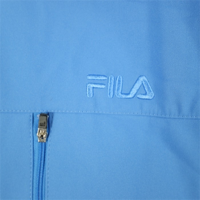 FILA フィラ ジップアップ ソフトシェルジャケット メンズUS-XXLサイズ ライトブルー ブラック フリースライニング ポリエステル jk-3002_画像7