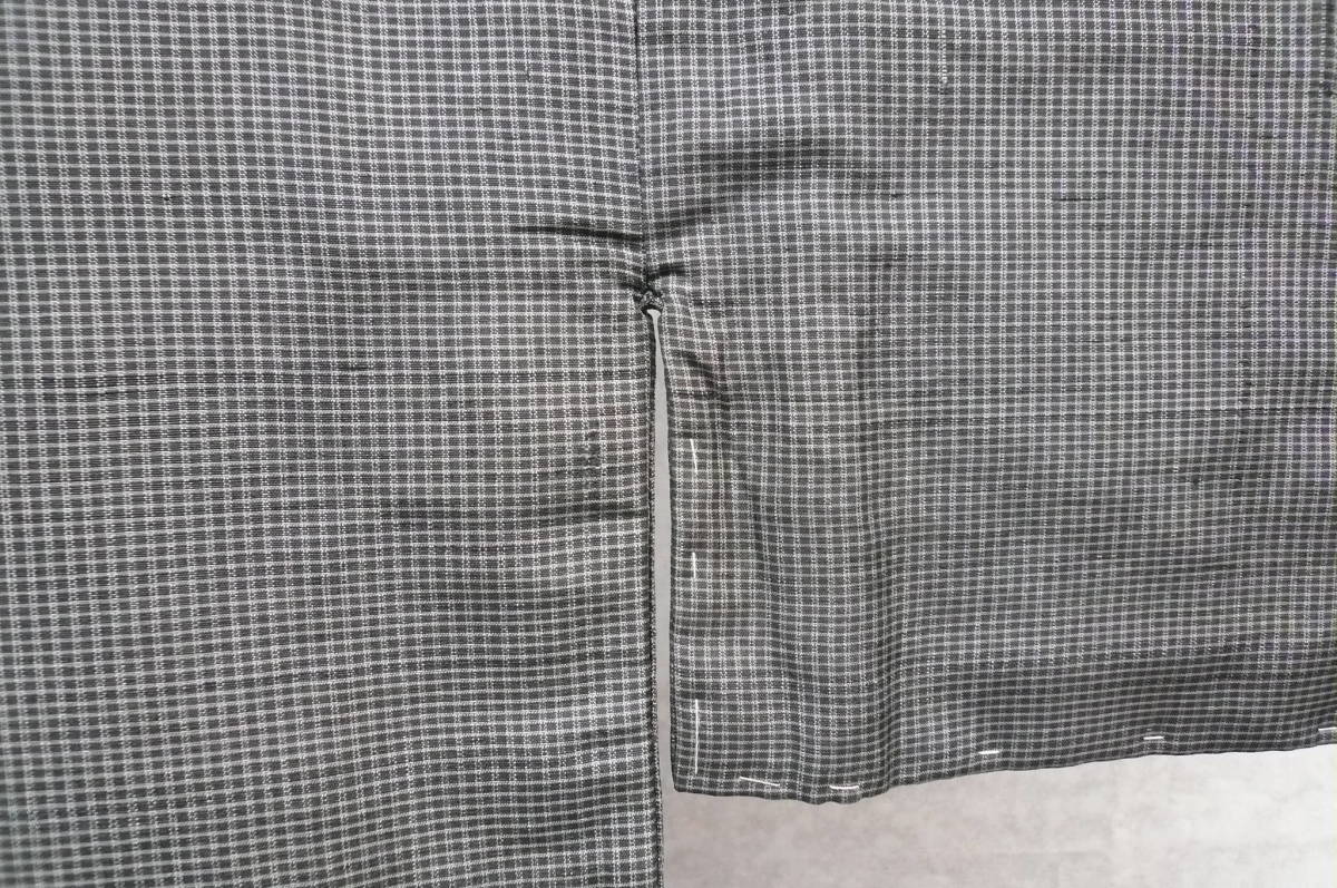 男性 お誂え 袷 67 着丈 節 142 裄 着物 未使用 しつけ糸付き 一般