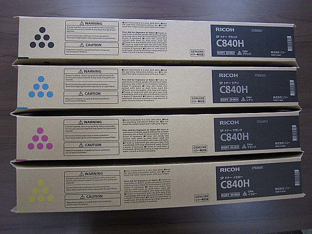 4378) 新品未開封 RICOH リコー 純正 SP トナー 4色セット C840H