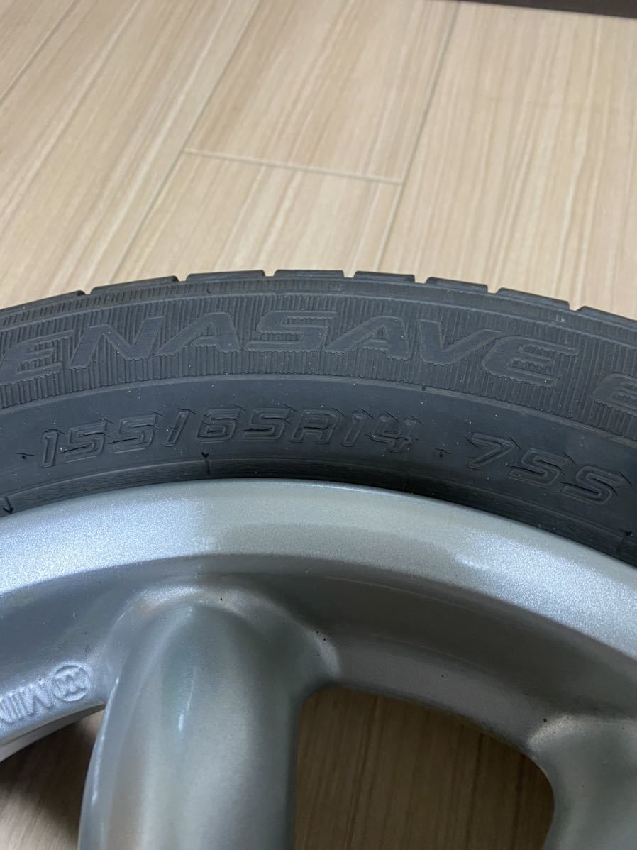 ダイハツ　ミニライト　MINI LITE 155/65R14 USED 1本　14×4.5J ＋45 4穴　PCD100 シルバー_画像5