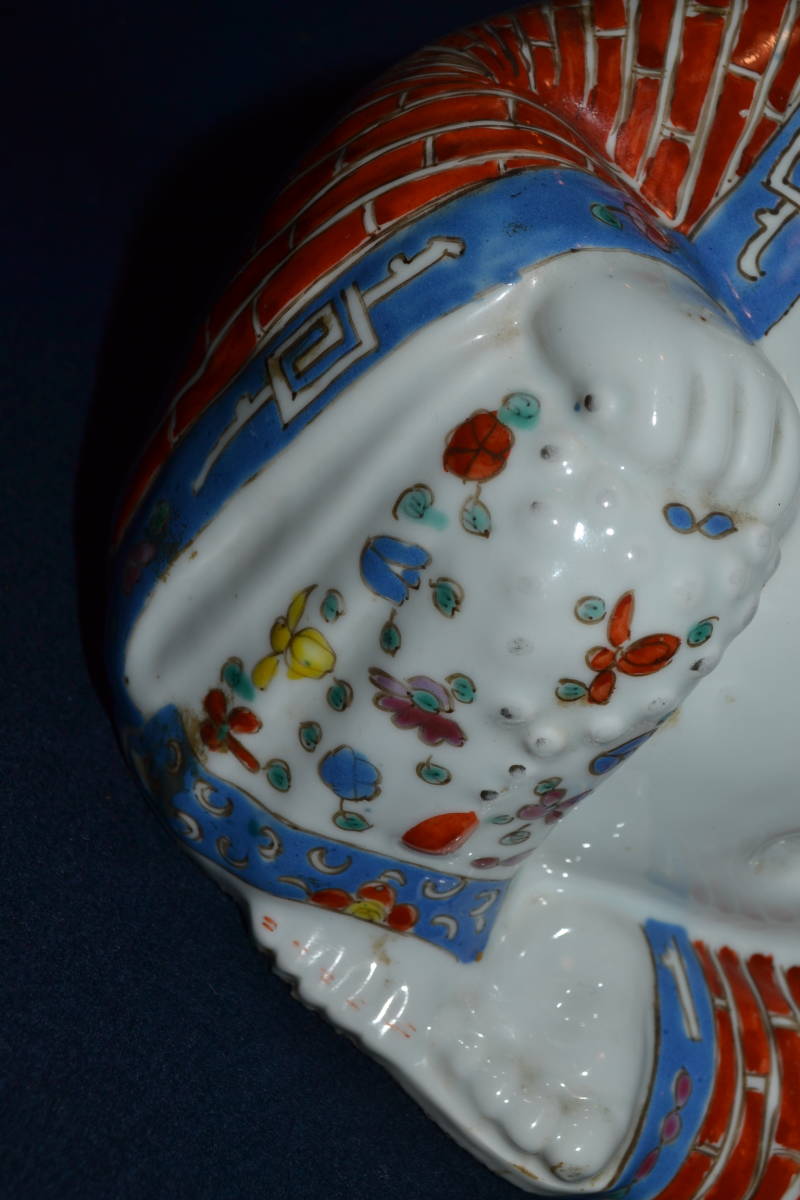 1232【中国古玩】景徳鎮 唐物 布袋 色絵粉彩 H25cm 中国美術 陶 1232【中国古玩】景徳鎮 唐物 布袋 色絵粉彩 H25cm 中国美術 陶