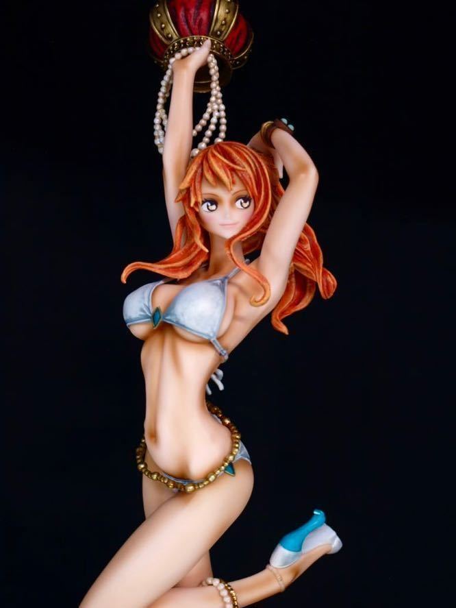 ワンピース フィギュア リペイント ナミ マント取り外し可能 瞳修正 劇場版「ONE PIECE STAMPEDE」 FLAG DIAMOND SHIP NAMI ナミ_画像3