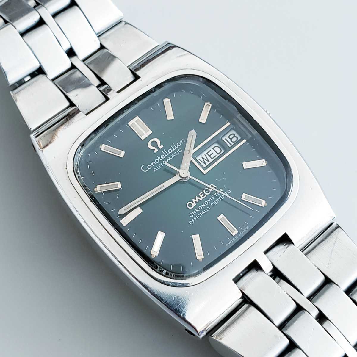 稼働品 OMEGA オメガ コンステレーション クロノメーター 黒文字盤