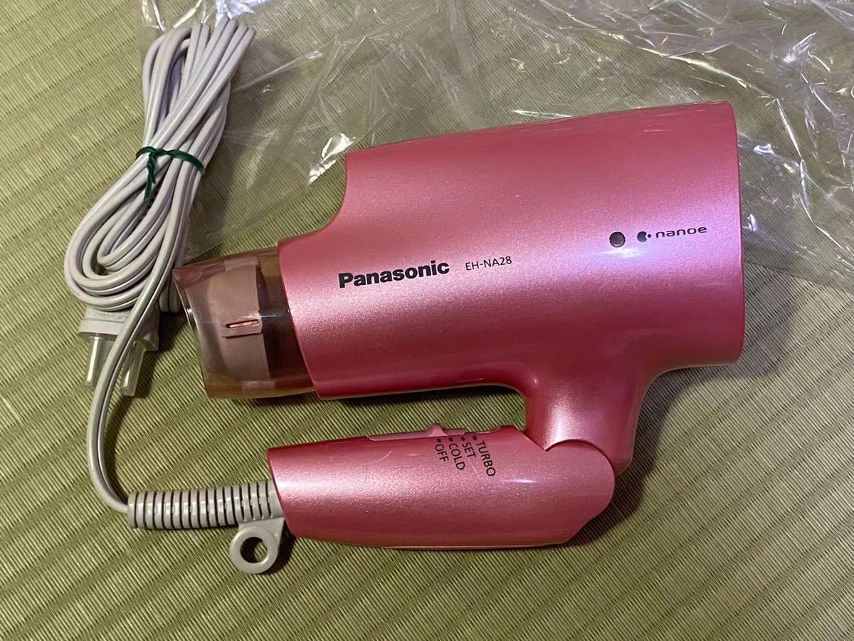 （動作品）Panasonicドライヤー・ヘアアイロン ナノケア EH-NA28-P ピンク系_画像1