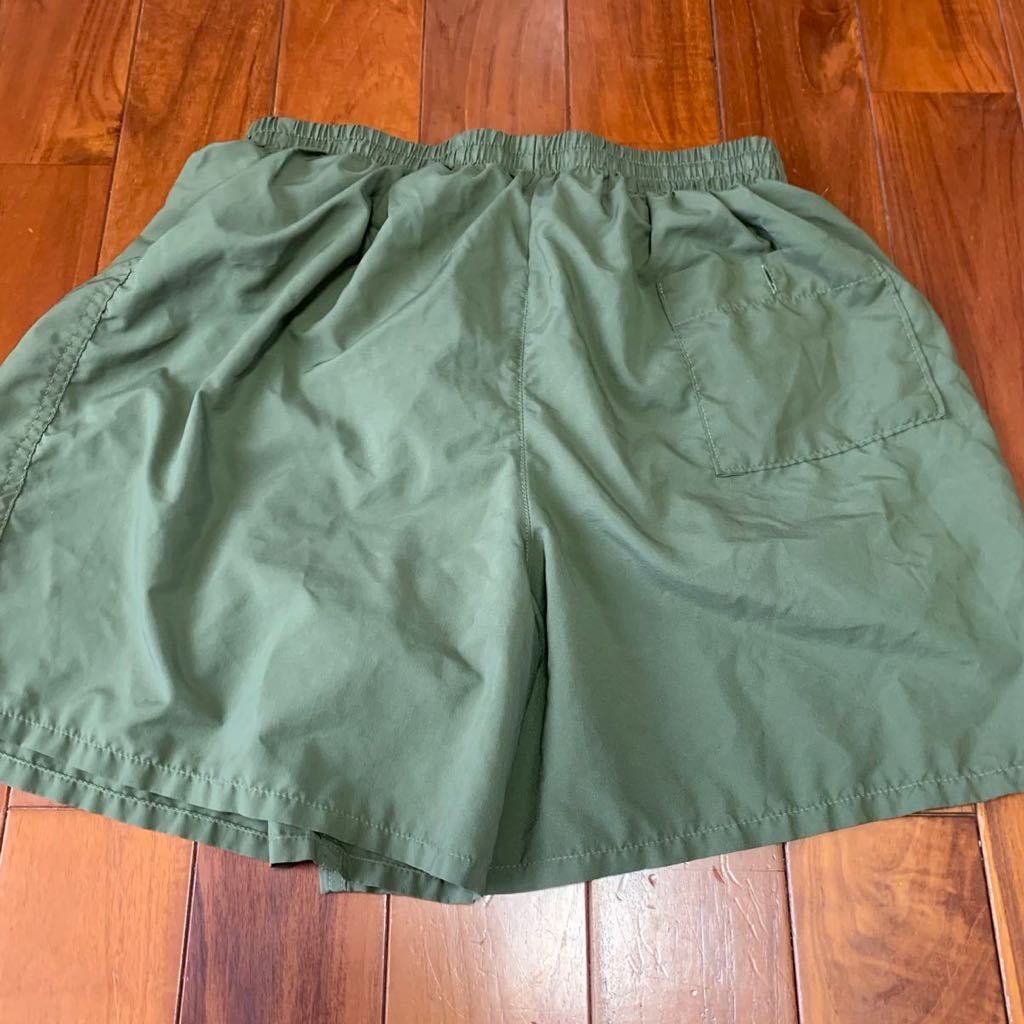 沖縄 米軍放出品 実物 USMC MARIEN TRUNKS GENERAL PORPOSE トレーニングパンツ ショートパンツ LARGE OD (管理番号BC39)_画像2