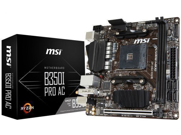 MSI B350I PRO AC AMD B350 Socket AM4 Mini ITX マザーボード