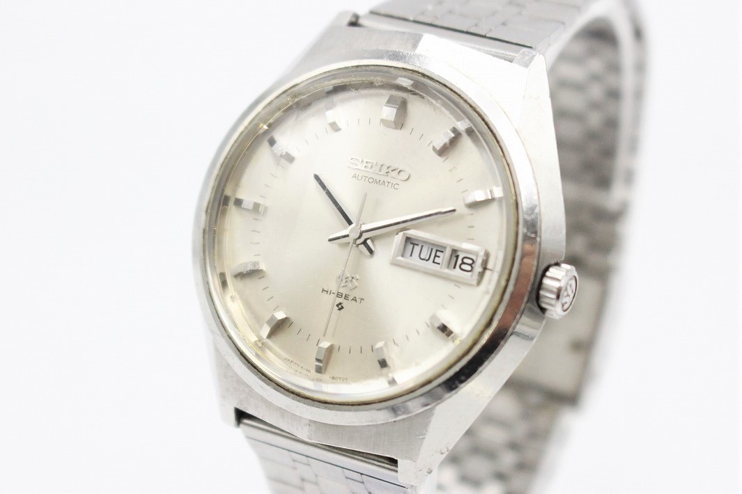 【行董】 SEIKO GS HI-BEAT グランドセイコー ハイビート 6146-8050 自動巻き GSメダリオン カットガラス 腕時計 デイデイト ZJZ01BOB99