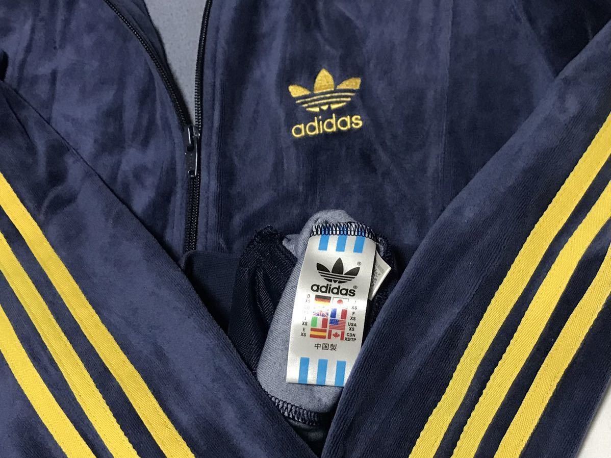 レアカラー adidas ベロア SST 紺×黄色 トラックトップ ジャージ レアカラー adidas ベロア SST 紺×黄色 トラックトップ ジャージ