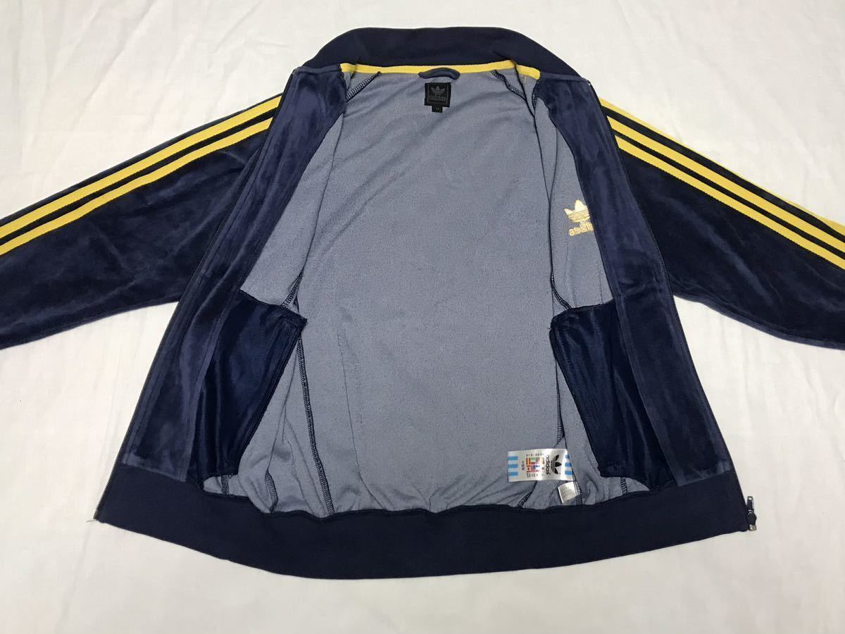 レアカラー adidas ベロア SST 紺×黄色 トラックトップ ジャージ レアカラー adidas ベロア SST 紺×黄色 トラックトップ ジャージ