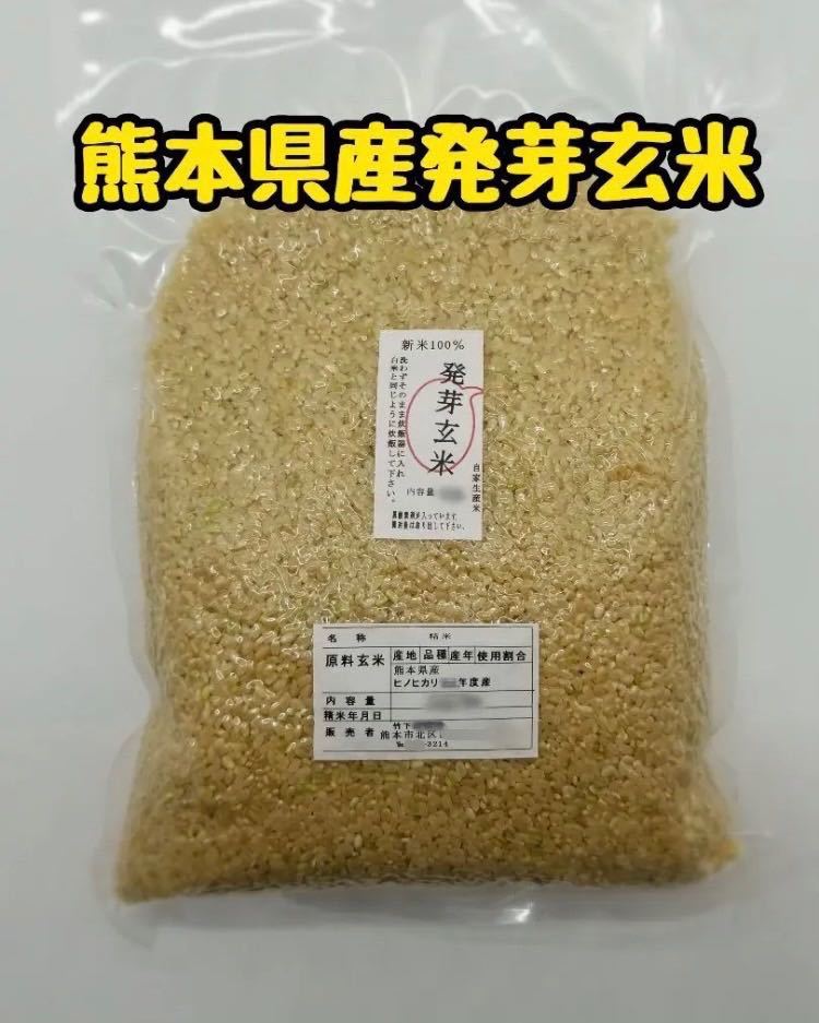 熊本県産 令和3年新米100% 発芽玄米 2kg ヒノヒカリ　_画像1