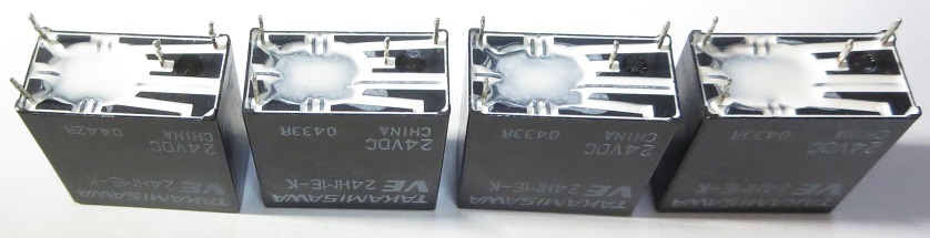 リレー VE24HME DC24V 5A 1極 (1回路,1接点) 4個+1個 富士通高見沢 TAKAMISAWA 中古品 プリント基板用 部品 工作 パーツ　修理に_画像5